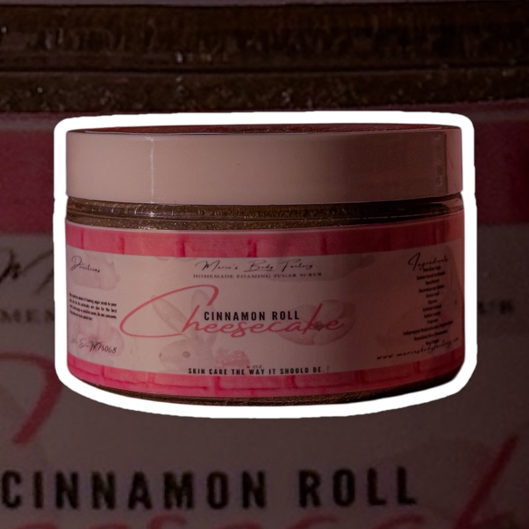 Cinnamon Roll Cheesecake Foaming Sugar Scrub