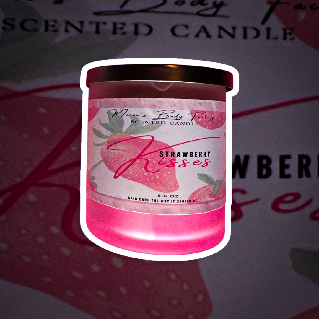 Strawberry Kisses Premium Scented Candle