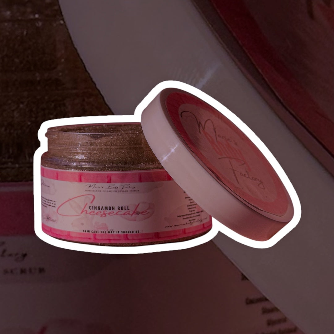 Cinnamon Roll Cheesecake Foaming Sugar Scrub